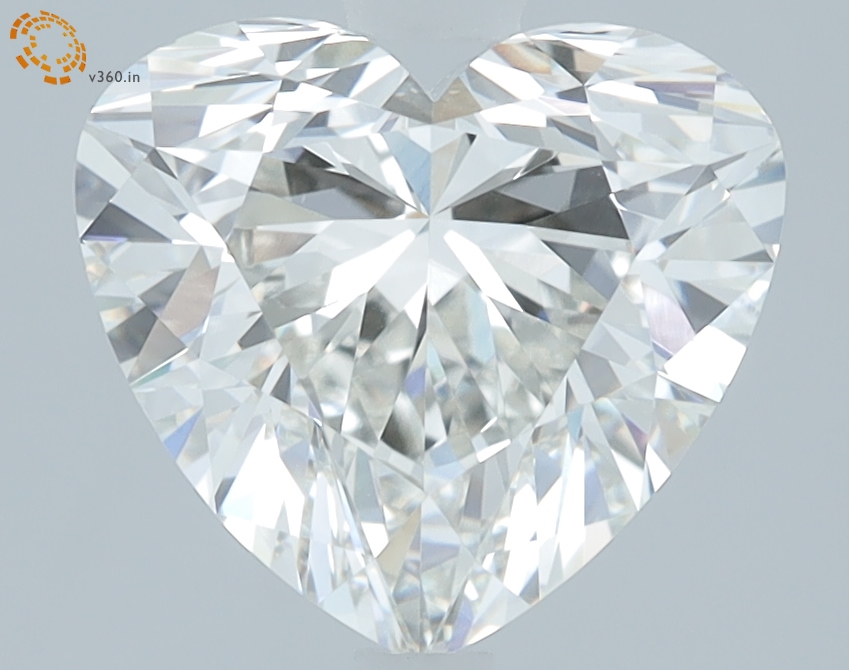 2.45 carat Heart lab grown diamond, G VVS2, IGI certified