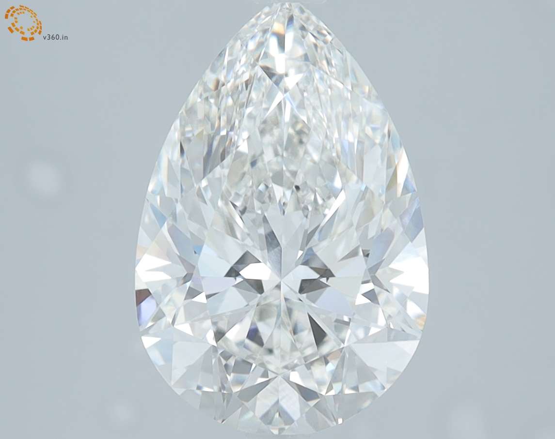 3.24 carat Pear lab grown diamond, G VVS2, IGI certified