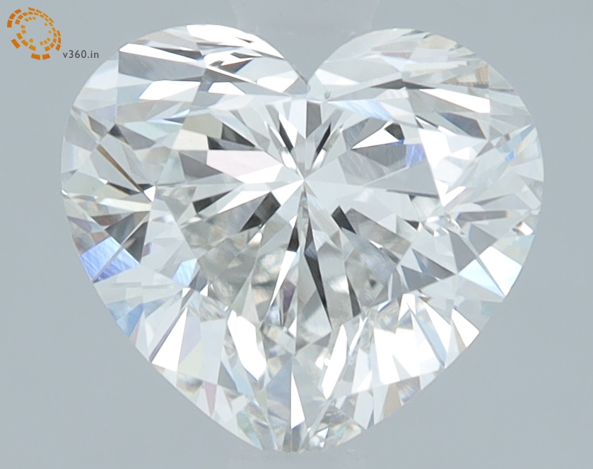 1.67 carat Heart lab grown diamond, G VVS2, IGI certified