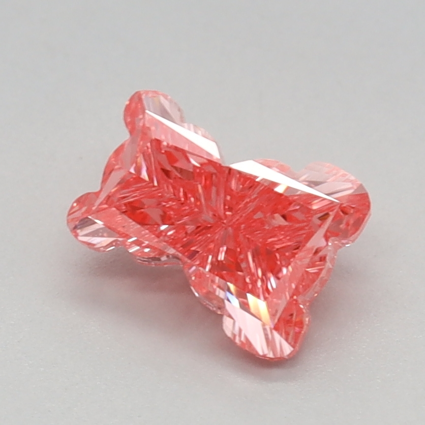 0.77 carat Fancy Vivid Pink Teddy lab grown diamond, VS1, IGI certified