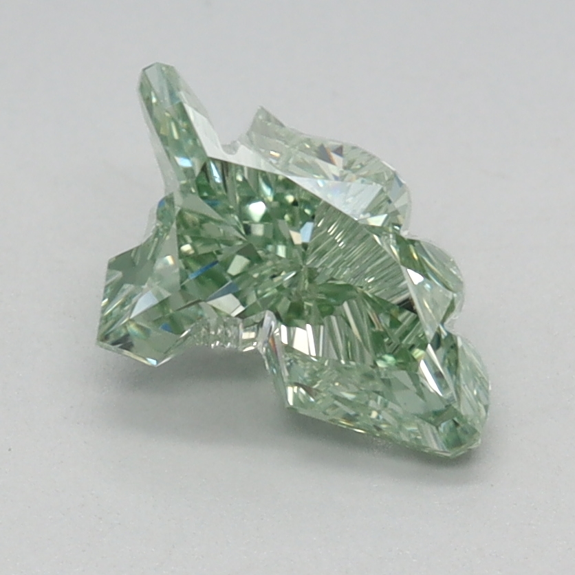 0.99 carat Fancy Vivid Green Horse lab grown diamond, VS1, IGI certified