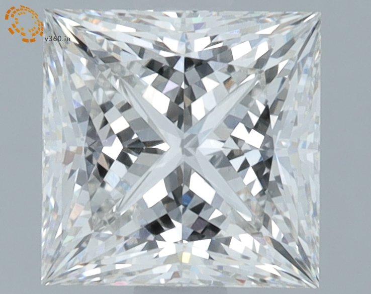 1.67 carat Princess lab grown diamond, G VVS2, IGI certified