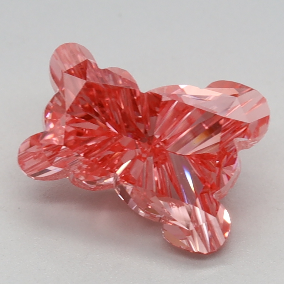 2.15 carat Fancy Vivid Pink Teddy lab grown diamond, VVS2, IGI certified