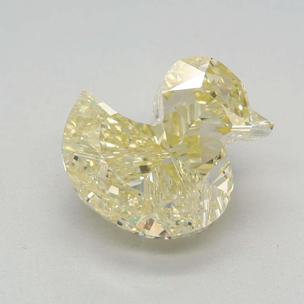 2.09 carat Fancy Intense Yellow Duck lab grown diamond, VVS2, IGI certified