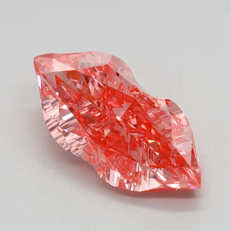 1.74 carat Fancy Vivid Pink Lips lab grown diamond, VVS2, IGI certified