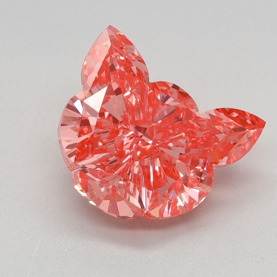 2.10 carat Fancy Vivid Pink Cat lab grown diamond, VS1, IGI certified