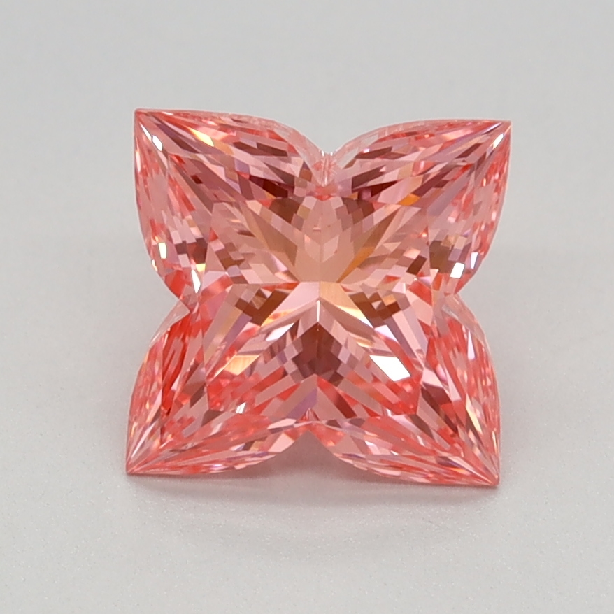 1.68 carat Fancy Vivid Pink Lily Cut lab grown diamond, VVS2, IGI certified