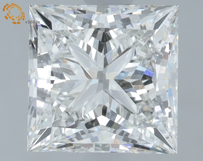 1.71 carat Princess lab grown diamond, G VVS2, IGI certified