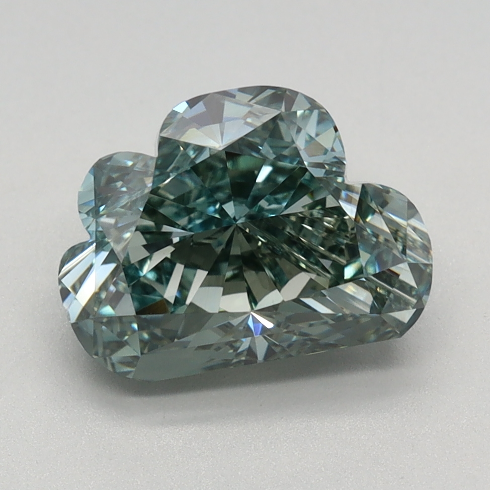 2.61 carat Fancy Vivid Green Cloud lab grown diamond, VS2, IGI certified