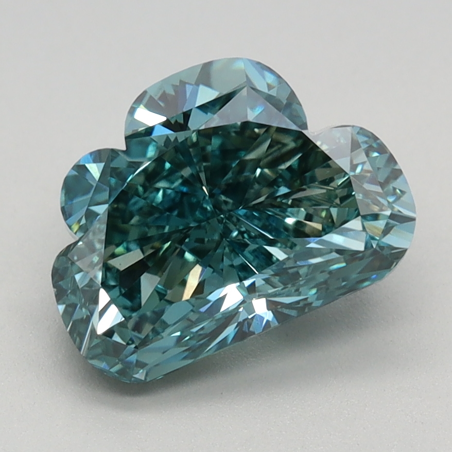 2.47 carat Fancy Vivid Green Cloud lab grown diamond, VS1, IGI certified