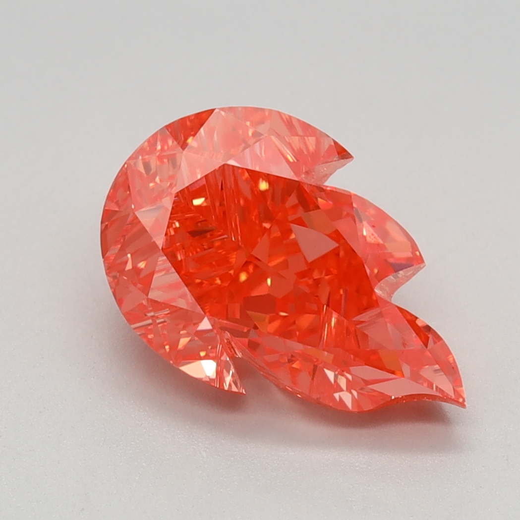 2.35 carat Fancy Vivid Orangy Pink Other lab grown diamond, VVS2, IGI certified