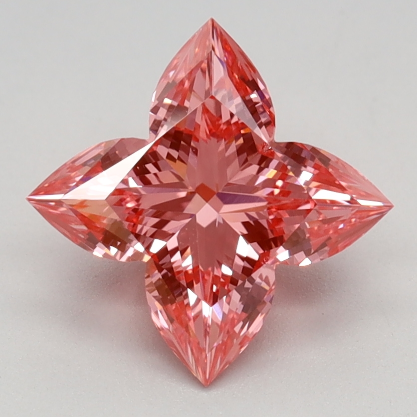 1.60 carat Fancy Vivid Pink Lily Cut lab grown diamond, VVS2, IGI certified