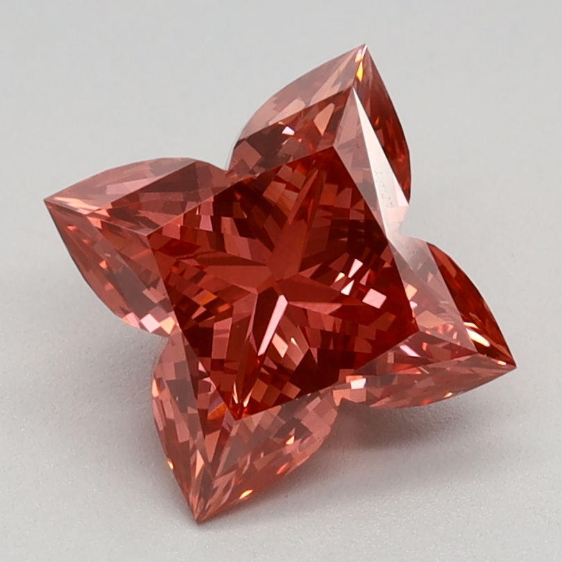 1.56 carat Fancy Vivid Pink Lily Cut lab grown diamond, VVS2, IGI certified