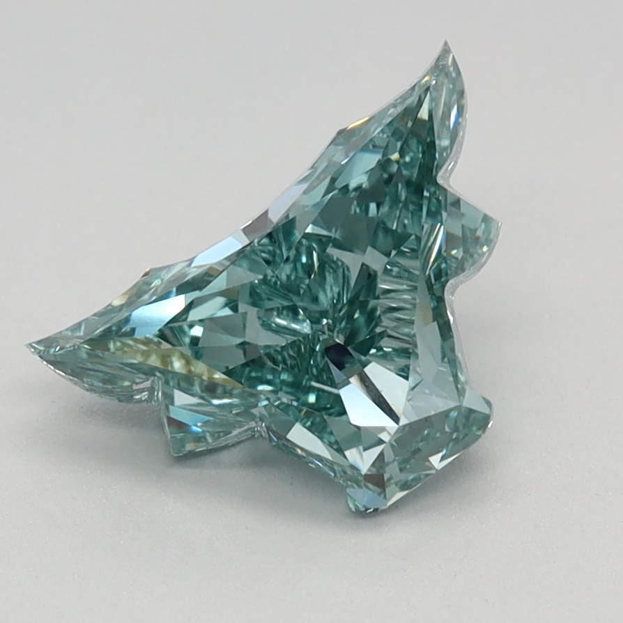 1.37 carat Fancy Green Bull lab grown diamond, VVS2, IGI certified