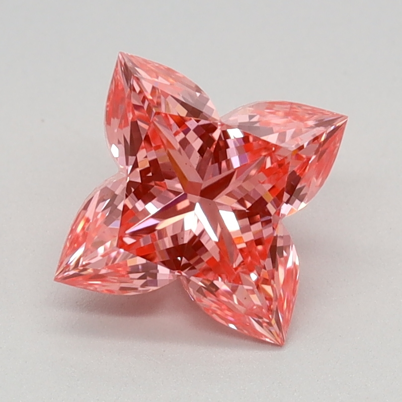 1.20 carat Fancy Vivid Pink Lily Cut lab grown diamond, VS1, IGI certified