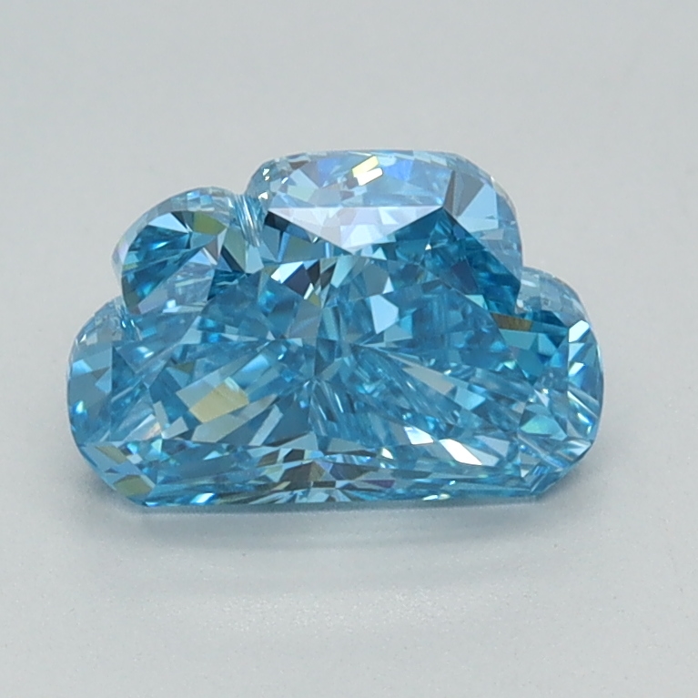 1.09 carat Fancy Vivid Blue Cloud lab grown diamond, VVS2, IGI certified