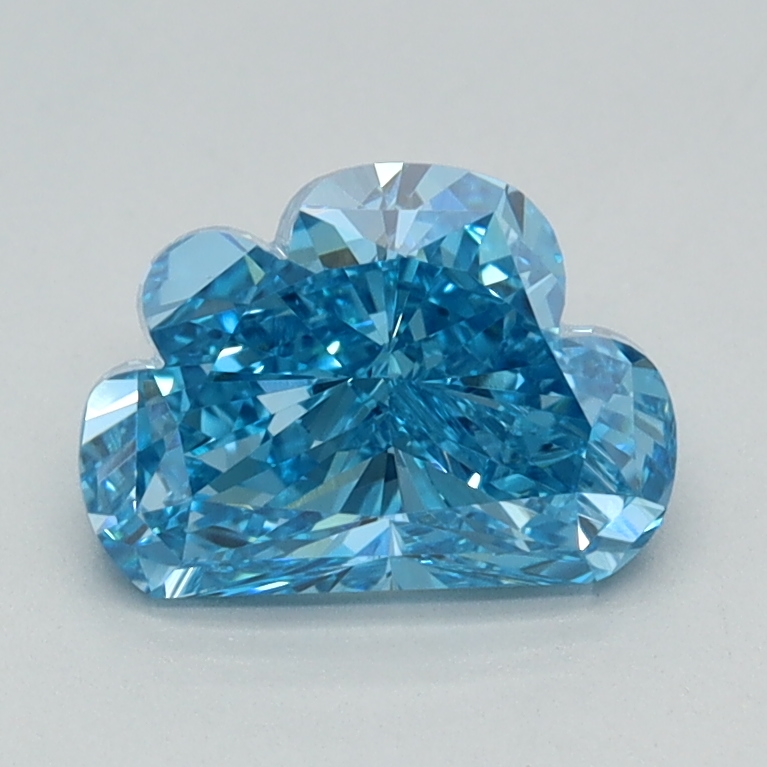1.06 carat Fancy Vivid Blue Cloud lab grown diamond, VVS2, IGI certified