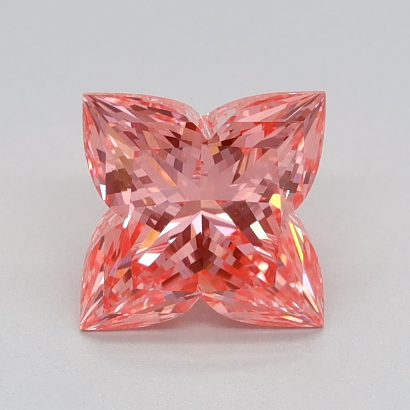 1.29 carat Fancy Vivid Pink Lily Cut lab grown diamond, VVS2, IGI certified