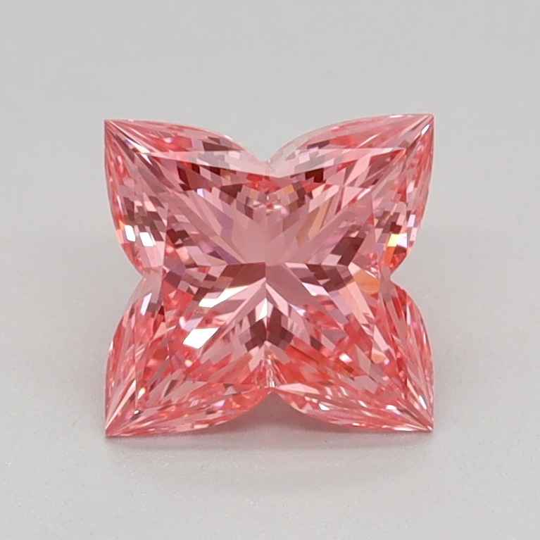 1.02 carat Fancy Vivid Pink Lily Cut lab grown diamond, VVS2, IGI certified