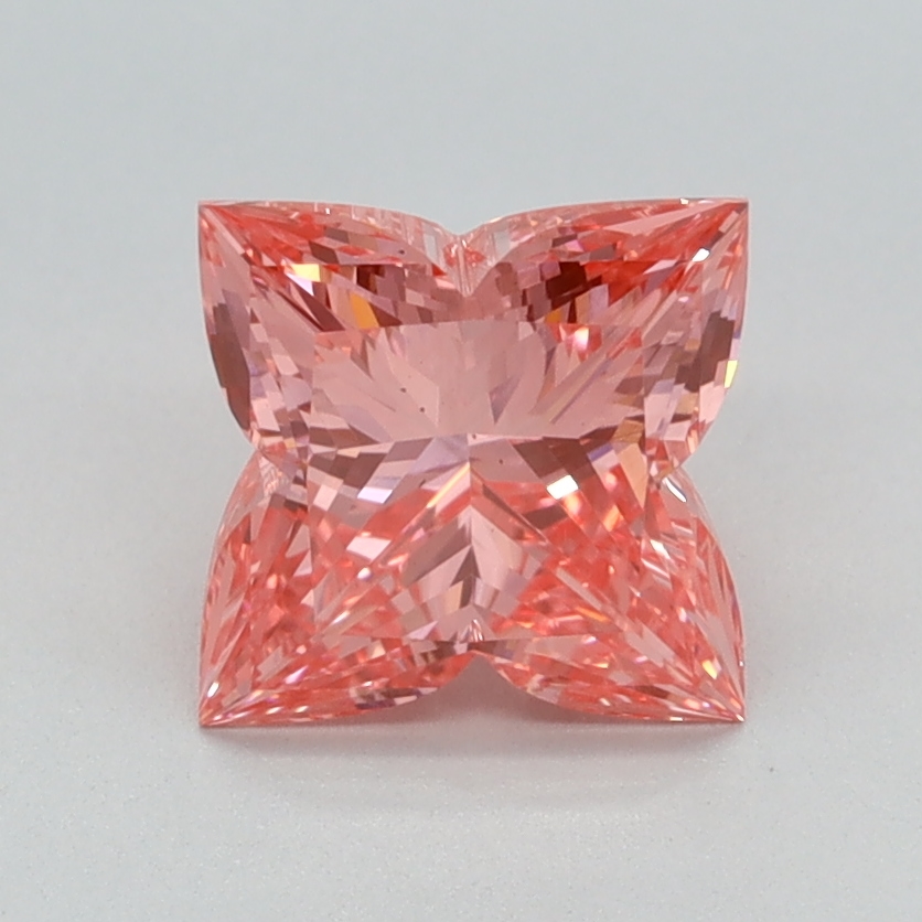 1.28 carat Fancy Vivid Pink Lily Cut lab grown diamond, VS1, IGI certified
