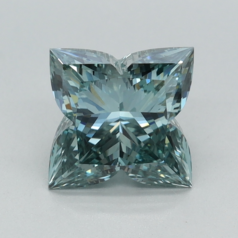 1.17 carat Fancy Vivid Green Lily Cut lab grown diamond, VVS2, IGI certified