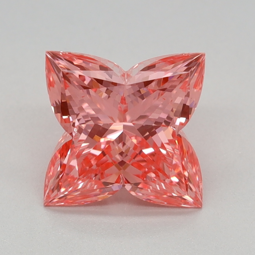 1.09 carat Fancy Vivid Pink Lily Cut lab grown diamond, VVS2, IGI certified