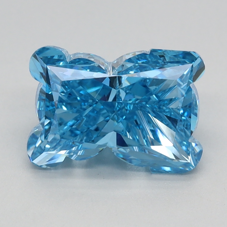 1.78 carat Fancy Vivid Blue Teddy lab grown diamond, VVS2, IGI certified