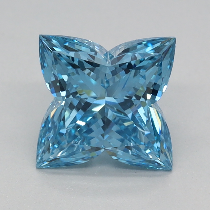 1.02 carat Fancy Vivid Blue Lily Cut lab grown diamond, VVS2, IGI certified