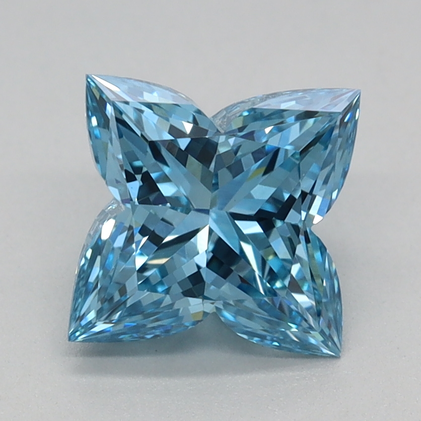 1.02 carat Fancy Vivid Blue Lily Cut lab grown diamond, VVS2, IGI certified