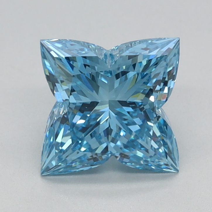 1.03 carat Fancy Vivid Blue Lily Cut lab grown diamond, VVS2, IGI certified