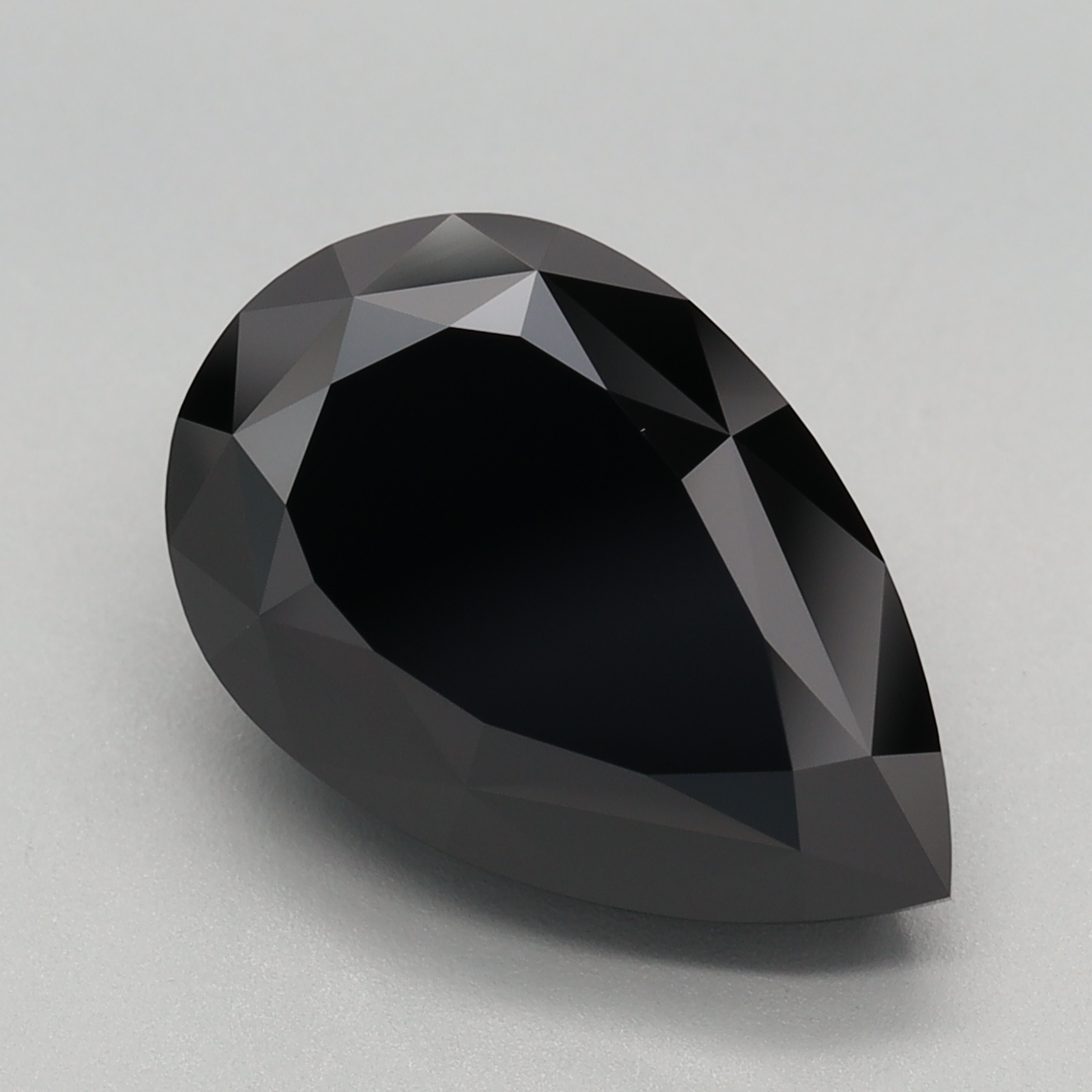 5.17 carat Fancy Black Pear lab grown diamond, VS1, IGI certified