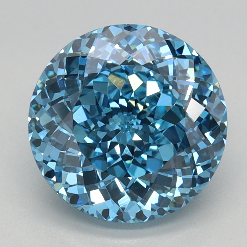 2.05 carat Fancy Vivid Blue Portuguese lab grown diamond, VVS2, IGI certified
