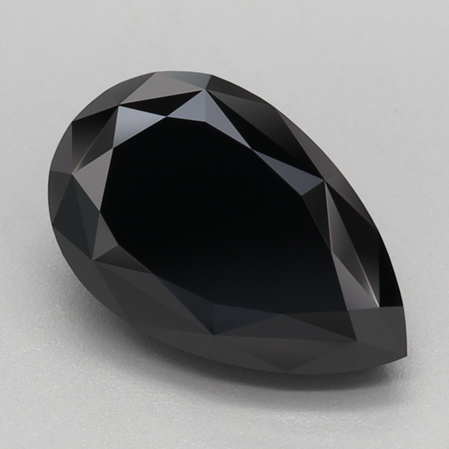 1.74 carat Fancy Black Pear lab grown diamond, VS1, IGI certified