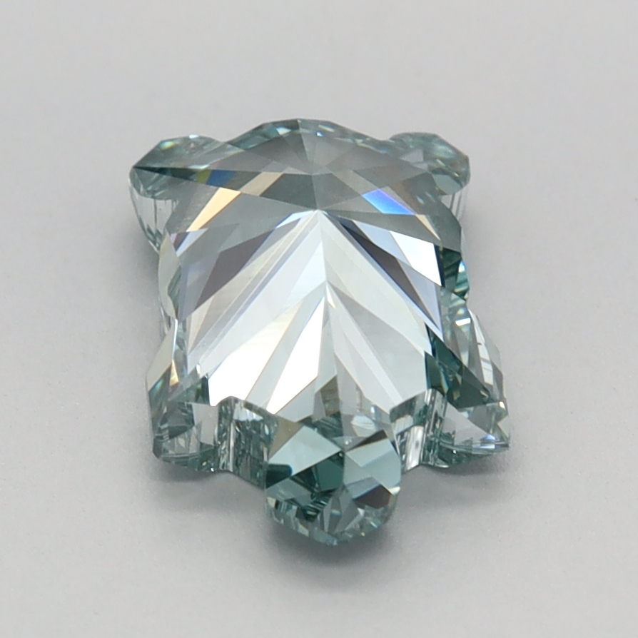 1.55 carat Fancy Vivid Green Tortoise lab grown diamond, VVS2, IGI certified