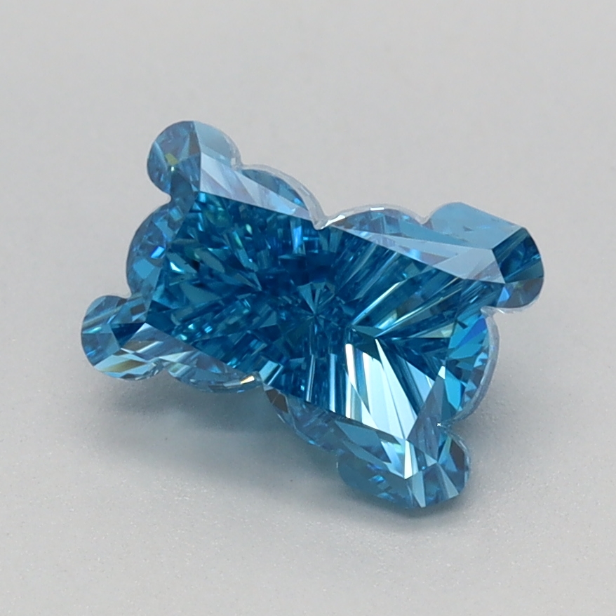 1.05 carat Fancy Vivid Blue Teddy lab grown diamond, VVS2, IGI certified