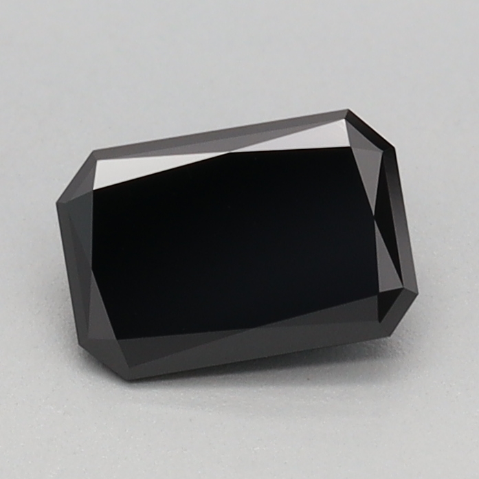 0.51 carat Fancy Black Radiant Cut lab grown diamond, VS1, IGI certified