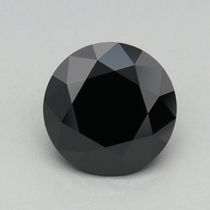 0.54 carat Fancy Black Round lab grown diamond, VS1, IGI certified