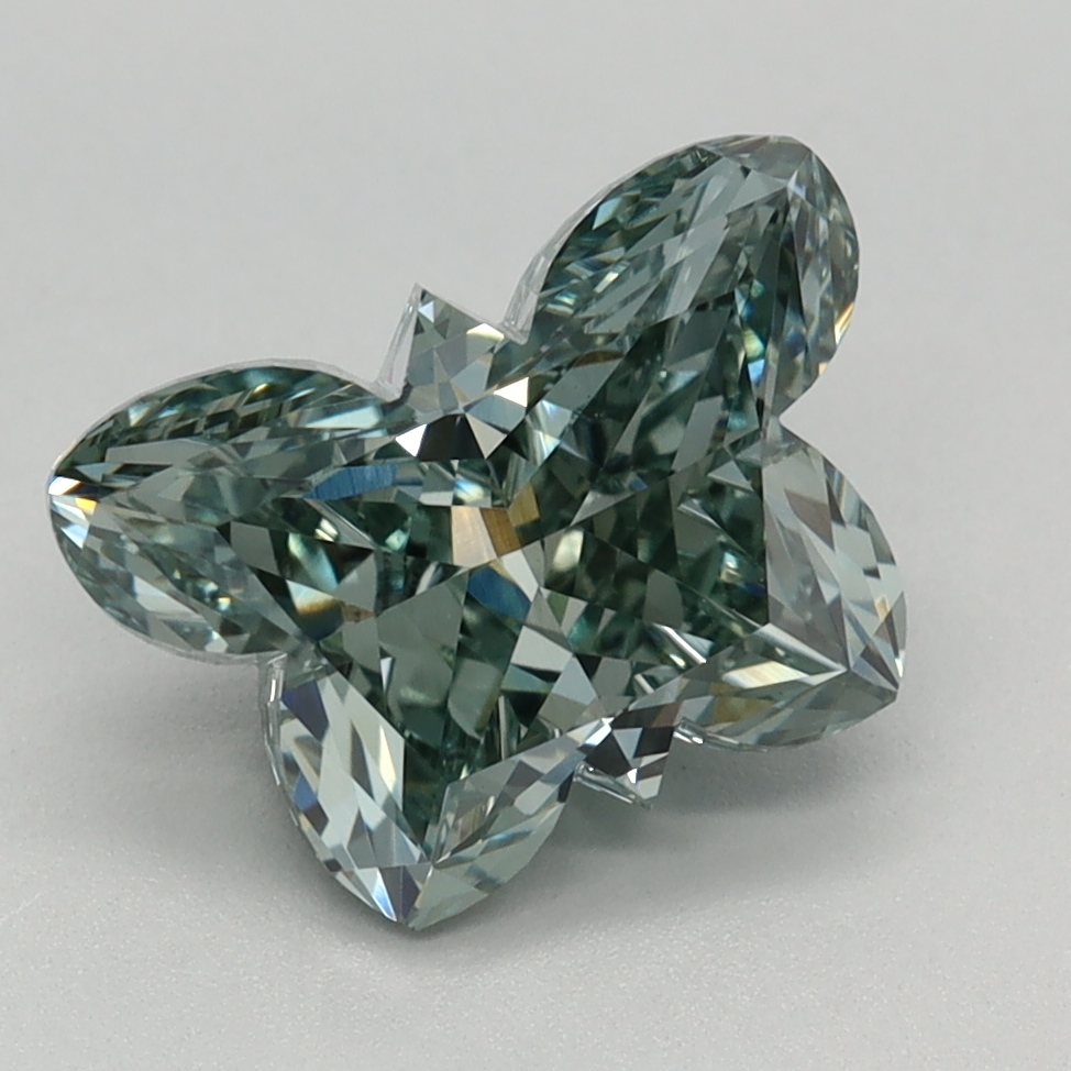 2.01 carat Fancy Intense Green Butterfly lab grown diamond, VVS2, IGI certified
