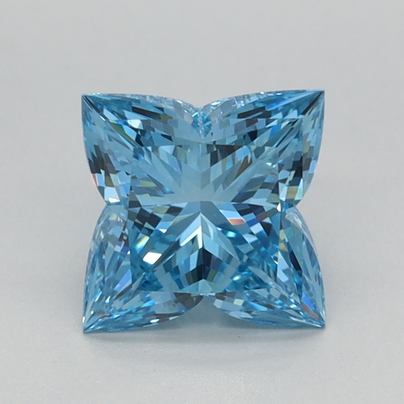 1.04 carat Fancy Vivid Blue Lily Cut lab grown diamond, VVS2, IGI certified