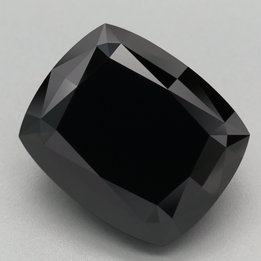 2.81 carat Fancy Black Cushion lab grown diamond, VS1, IGI certified