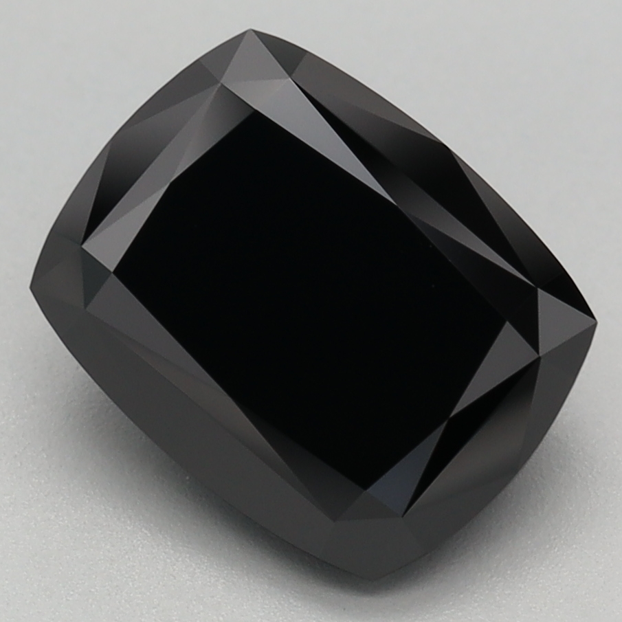 2.75 carat Fancy Black Cushion lab grown diamond, VS1, IGI certified