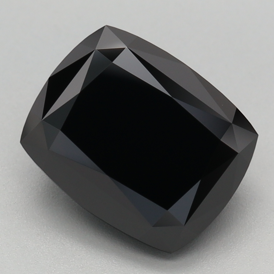 2.52 carat Fancy Black Cushion lab grown diamond, VS1, IGI certified