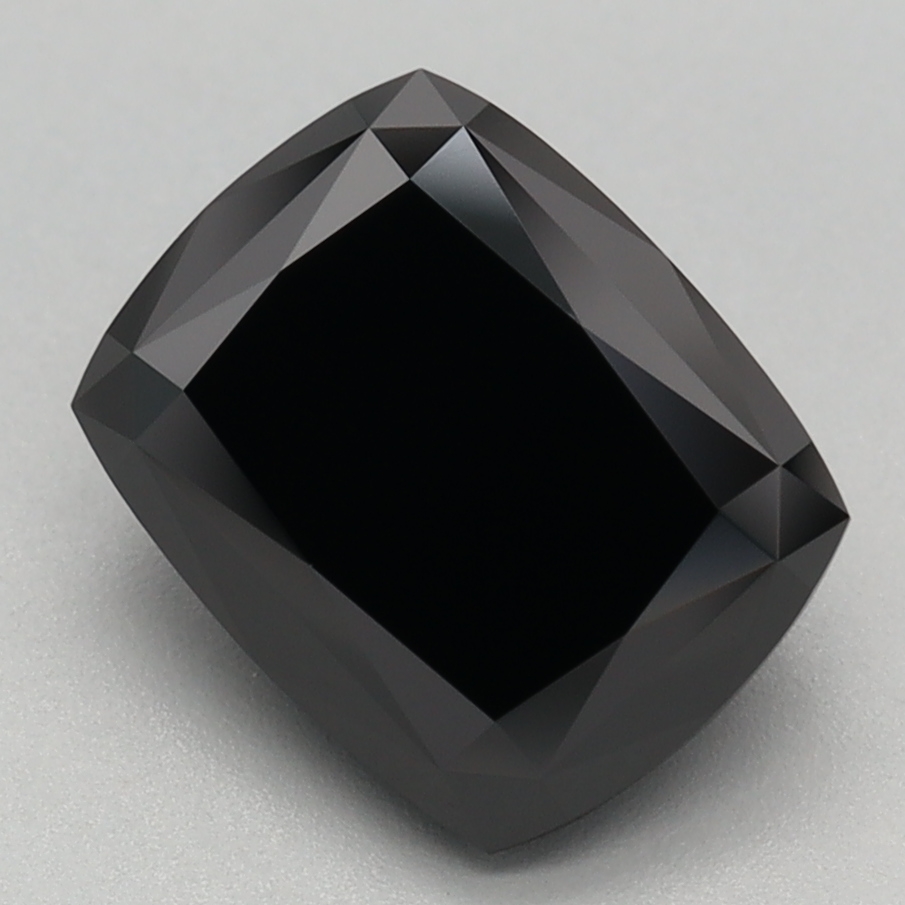 2.42 carat Fancy Black Cushion lab grown diamond, VS1, IGI certified