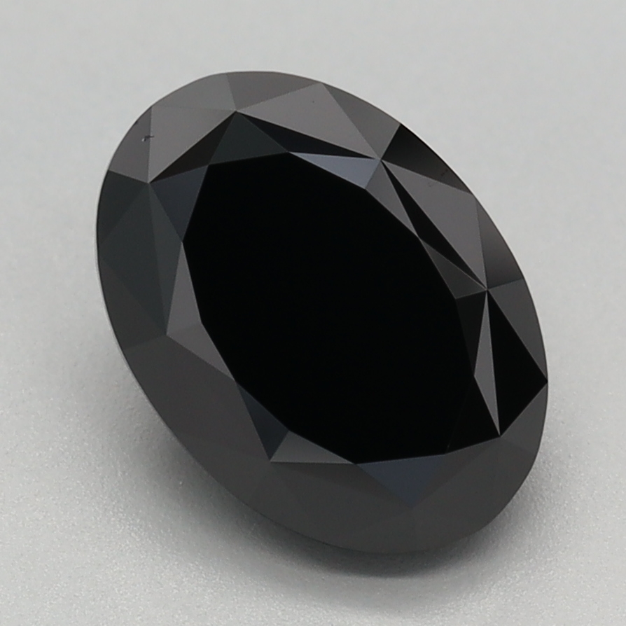 2.18 carat Fancy Black Oval lab grown diamond, VS1, IGI certified