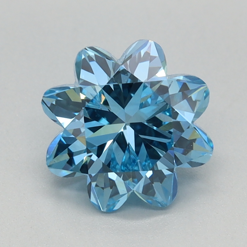 1.23 carat Fancy Vivid Blue Lily Cut lab grown diamond, VS1, IGI certified