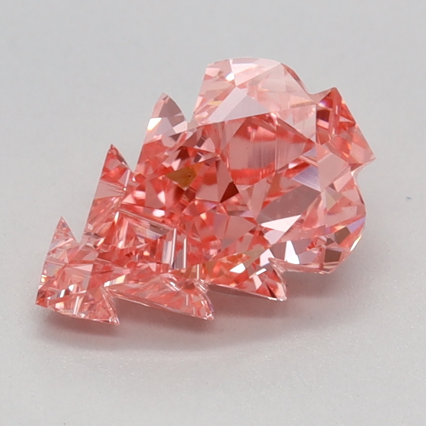 1.19 carat Fancy Vivid Pink Xmas lab grown diamond, VS1, IGI certified