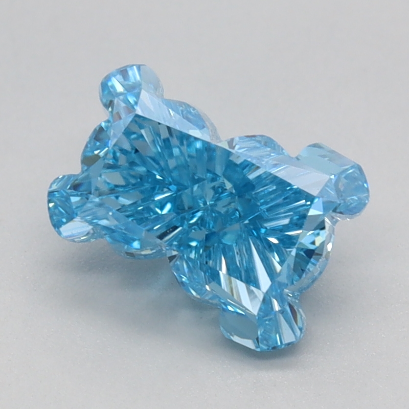 1.16 carat Fancy Vivid Blue Teddy lab grown diamond, VVS2, IGI certified