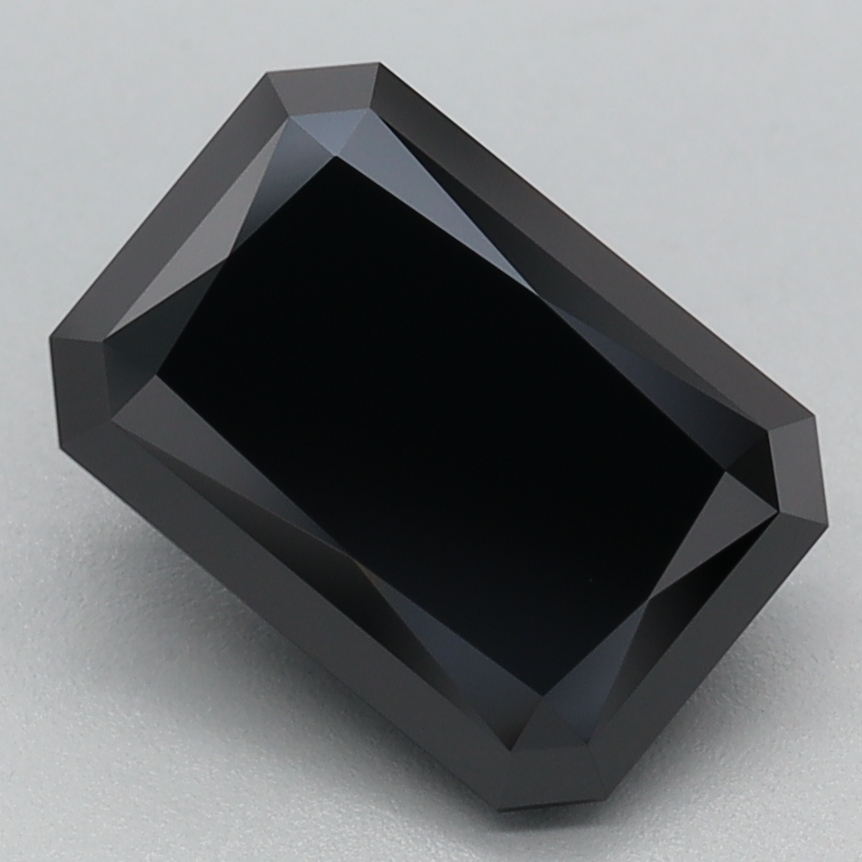 2.05 carat Fancy Black Radiant Cut lab grown diamond, VS1, IGI certified