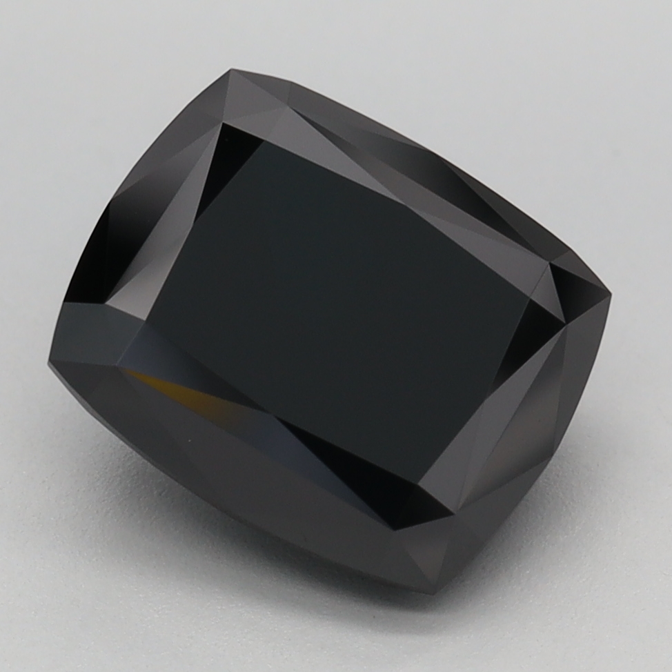 2.87 carat Fancy Black Cushion lab grown diamond, VS1, IGI certified