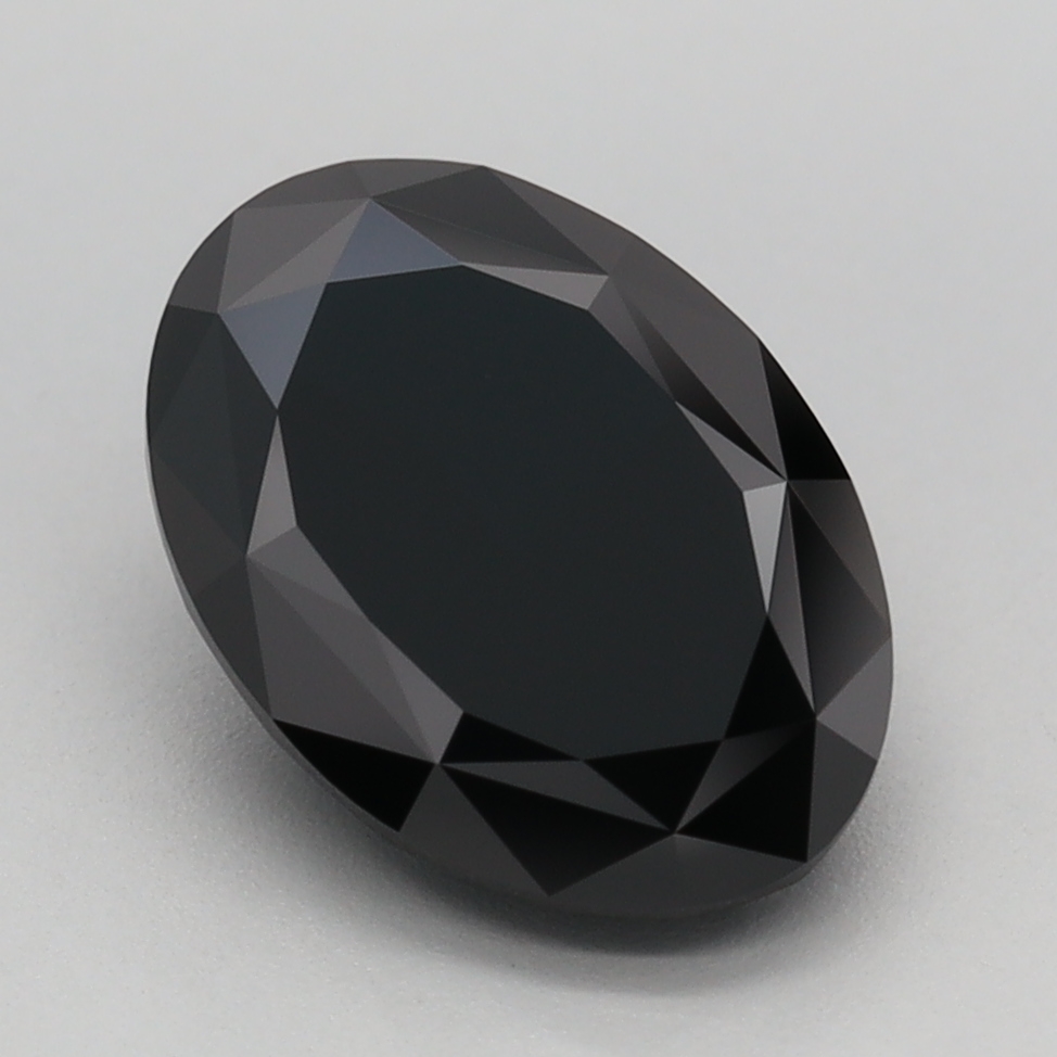 2.41 carat Fancy Black Oval lab grown diamond, VS1, IGI certified
